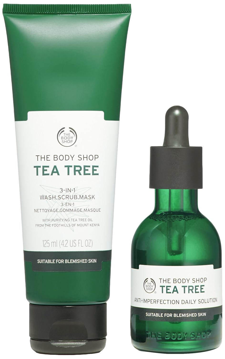 The Body Shop Tea Tree 3-in-1 Wash.Scrub.Mask, Made with Tea Tree Oil, 4.2 Fl. Oz : Beauty & Personal Care