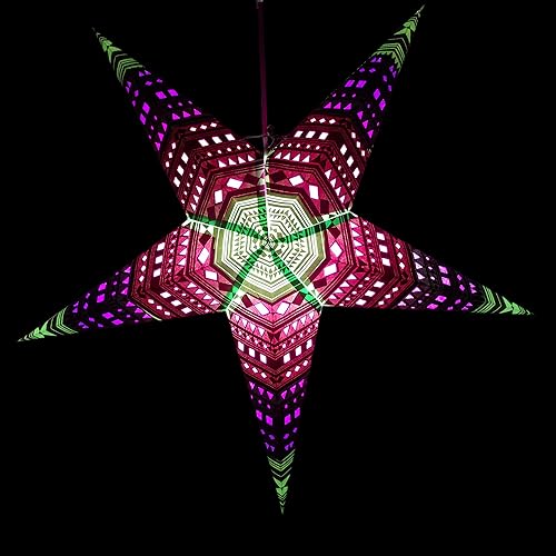 Miniatura 3 de Spika - Linterna de papel verde con cable de alimentación de 12 pies incluido