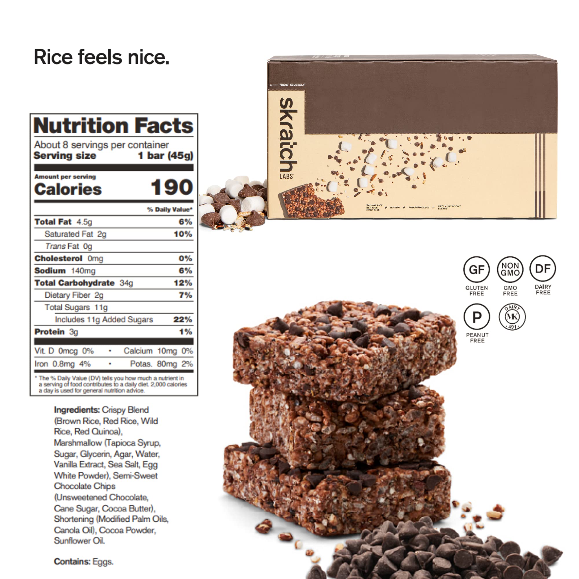 Snapklik.com : Skratch Labs Crispy Rice Cake Chocolate (8-Pack ...