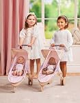 LullaBaby – 14-Inch Couche de poupée pour bébé réaliste & Accessoires d'entretien Bundle Brown Yeux & Corps doux - Faites semblant de jouer 2+ Années - Poupée & Jeu de roulettes pour jogging