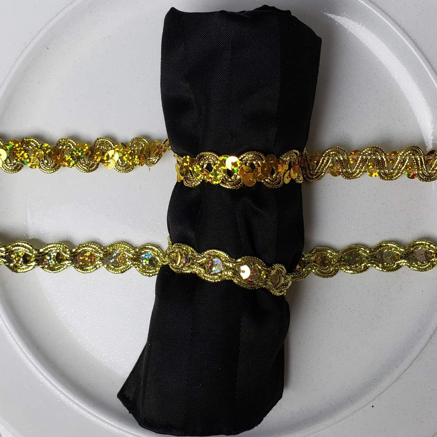 Expo International Reba Ric Rac Sequin Braid Trim Embellishment, 20-Yard, Silver : Everything Else