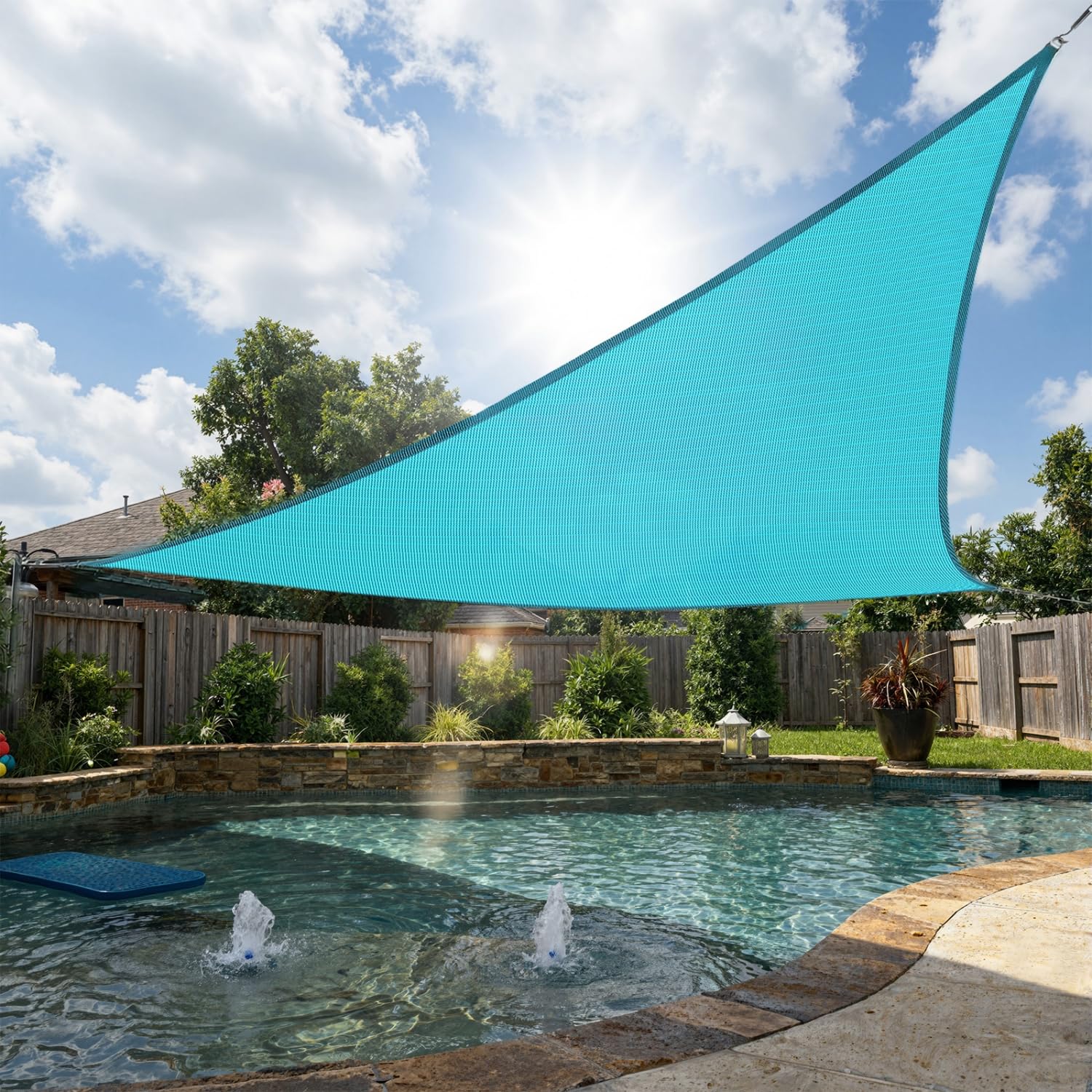 Photo 1 of SHADEWIZ 24'x24' Turquoise Sun Shade Sail