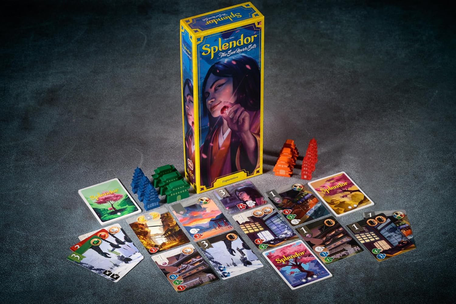 Asmodee Splendor The Sun Never Sets Board Game Expansion - Enhance Gameplay with New Strategies & Challenges, Fun for Families, Kids & Adults, Ages 10+, 2-4 Players, 45 Min Playtime