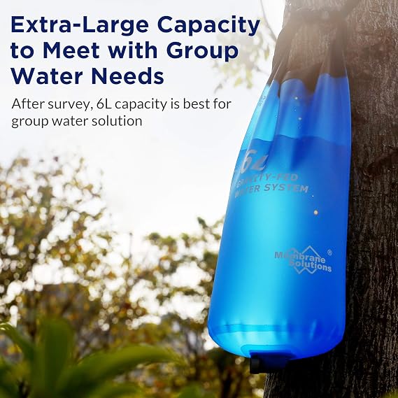 Membrane Solutions 6L Gravity Water Filter Pro and 1 Gallon Gravity Water Filter