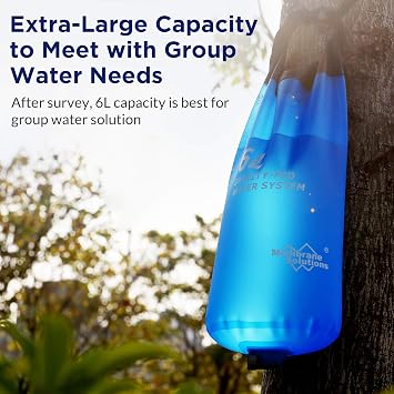Membrane Solutions 6L Gravity Water Filter Pro and 1 Gallon Gravity Water Filter