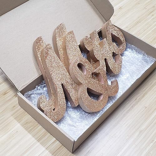 Miniatura 7 de Letrero de madera con texto en inglés "Mr and Mrs", letras rústicas de matrimonio para mesa de boda, decoración de señorita señor para fotos, mesa