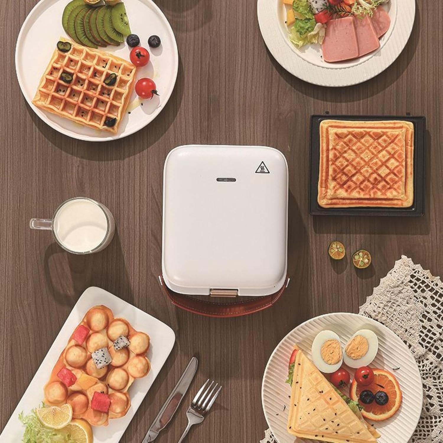 Household Multifunctional Seal Small Waffle Toaster Sandwich Maker Egg Waffle Maker