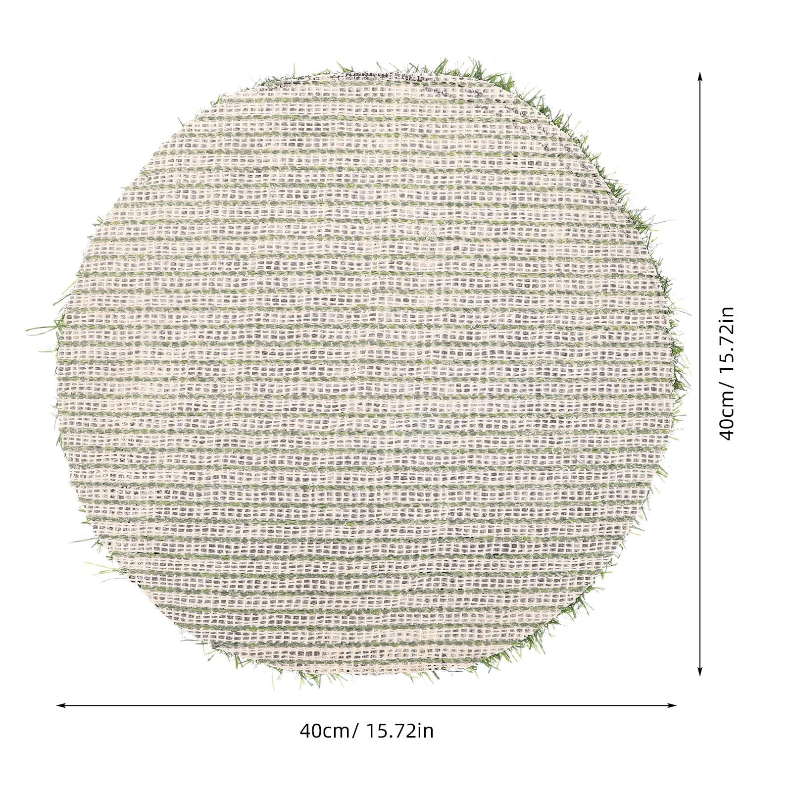 Outanaya Runder Kunstrasen Deckel für Schachtabdeckungen 40cm aus Langlebigem Kunststoff Realistische Grüne Grasmatte für Terrasse und Außenbereich Pflegeleicht und Zufällige Farbe