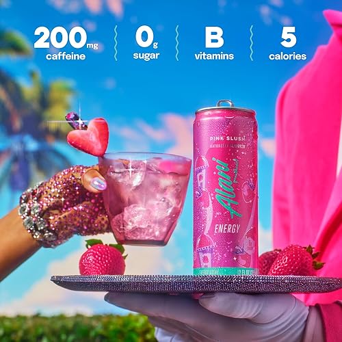 Miniatura 155 de Alani Nu WATERMELON WAVE, bebidas energéticas bajas en calorías, sin azúcar, 200 mg de cafeína, biotina, vitaminas B, cero azúcar, 10 calorías