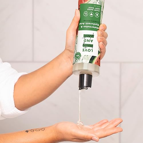 Miniatura 10 de Love Beauty and Planet Jabón corporal a base de plantas hidrata y restaura la piel Sandía y ácido hialurónico fabricado con limpiadores a base de