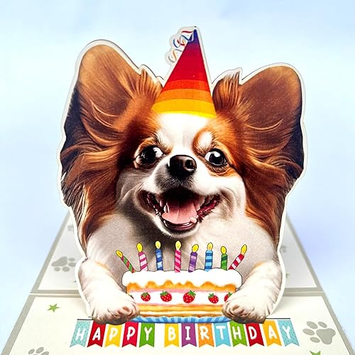 Miniatura 8 de Crazytops Tarjetas desplegables divertidas de perro pastor australiano en 3D, regalos de cumpleaños 3D de perro pastor australiano, tarjetas