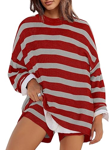 Panadila Womens Striped Sweater Set Oversized Lounge Sets Matching Pajamas