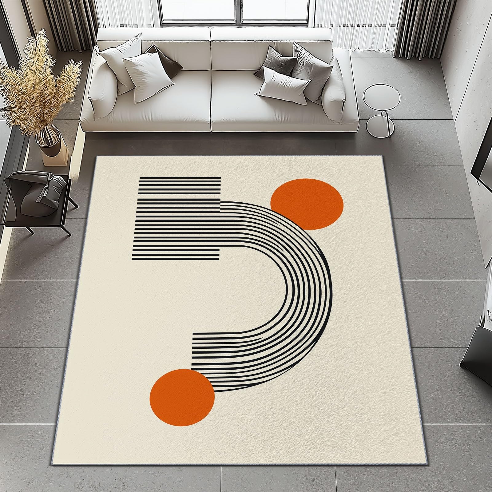 Tapis de salon antidérapant et lavable pour cuisine et couloir