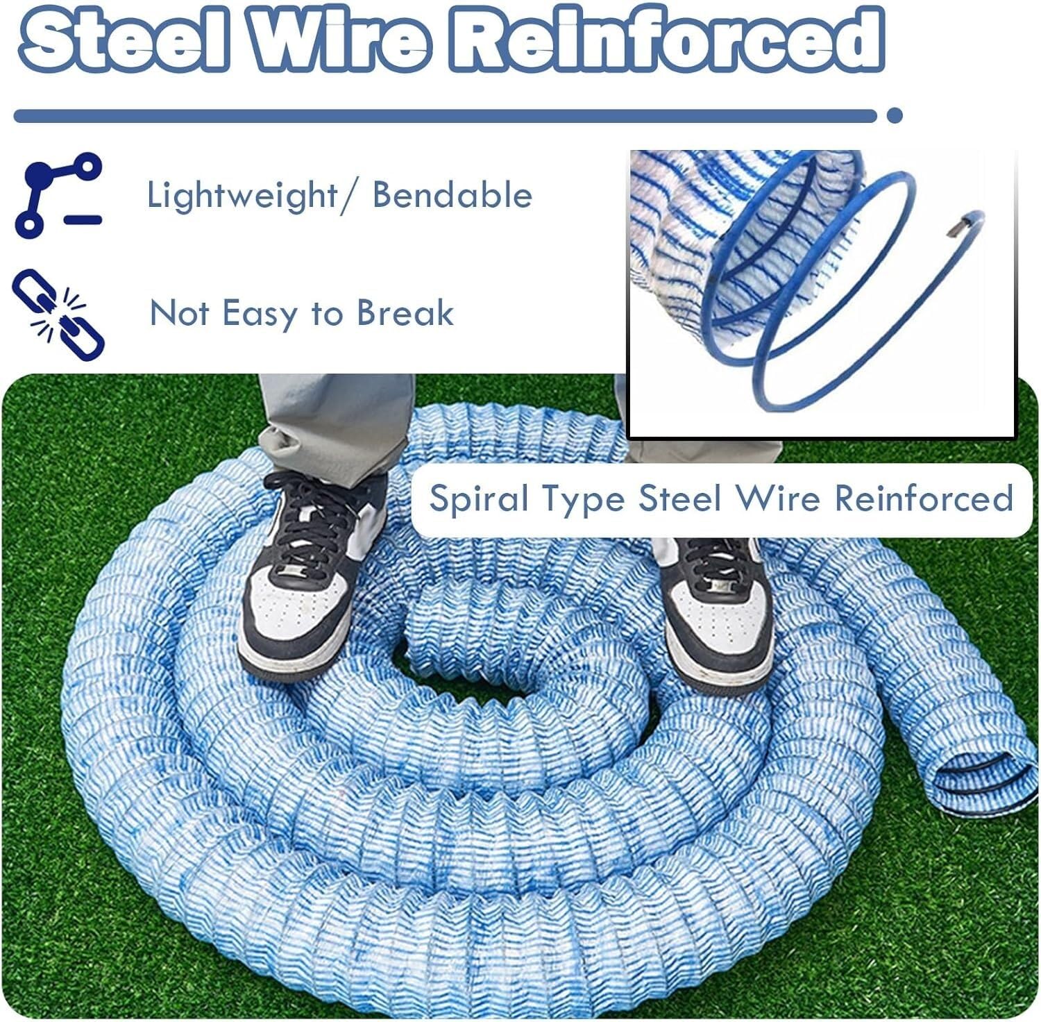 Tuyau de Drainage perforé en PVC, adapté aux pentes raides, aux Jardins et Applications similaires (10 m)