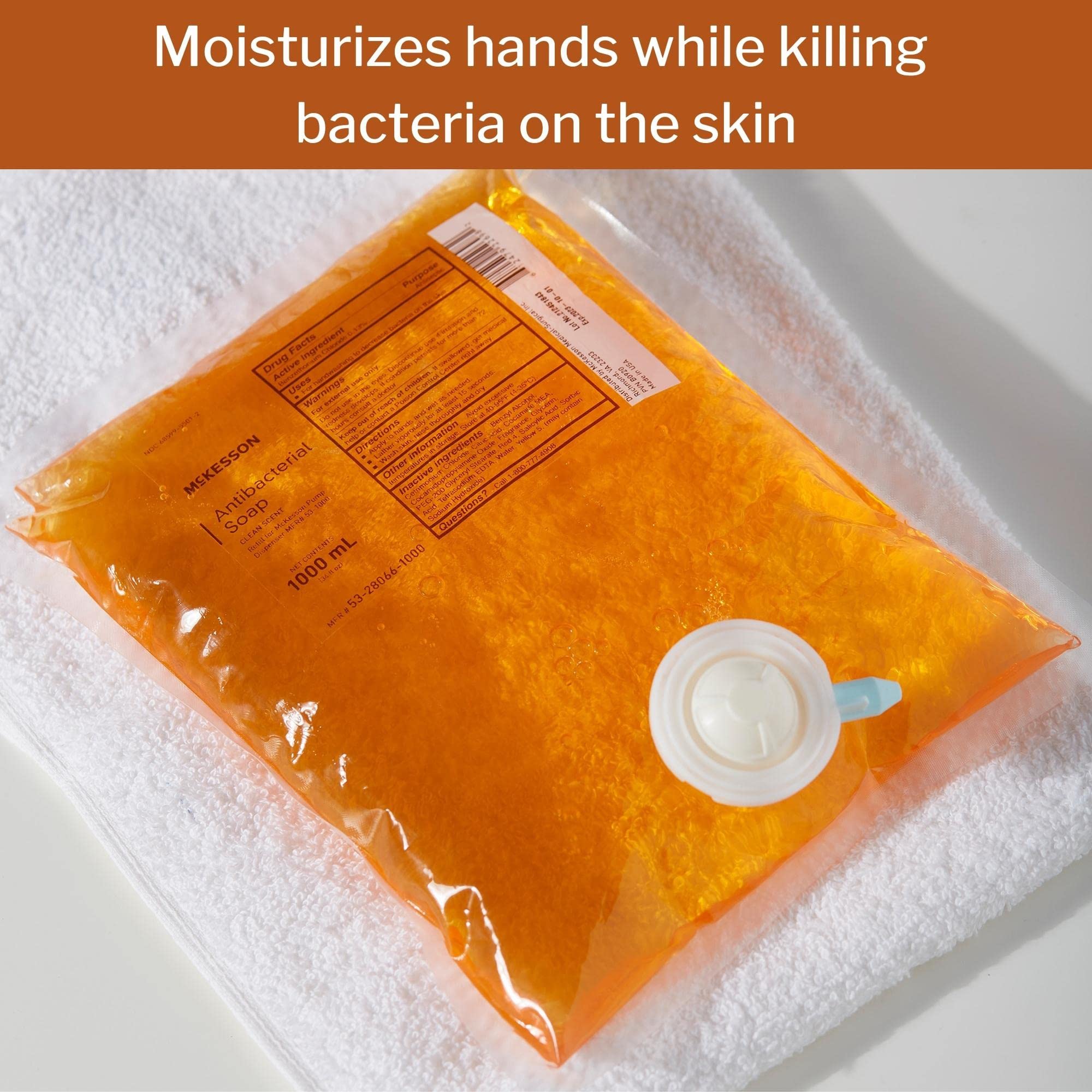 Pink Foaming Skin Cleanser, Fresh, 1,000 mL Refill Bag, 6/Carton