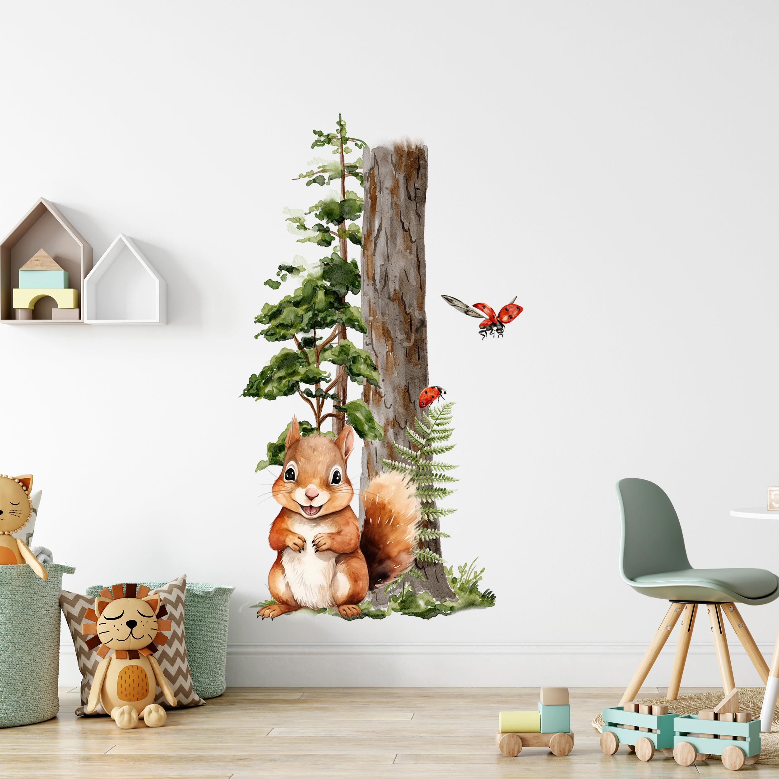 Graz Design - Adesivo da parete per bambini, motivo: foresta, decorazione boho, per cameretta dei bambini, per cameretta dei bambini, decorazione