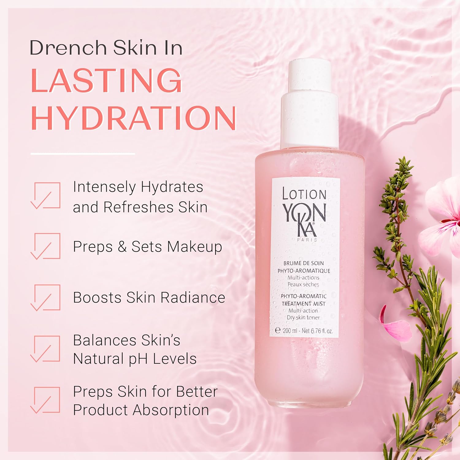 Yon-Ka PS Hydrating Face Toner | Calming Daily Face Mist with Botanical Plant Extracts for Dry & Sensitive Skin | Minimizes Pores and Treats Redness | Alcohol-Free and Paraben-Free - Image 2
