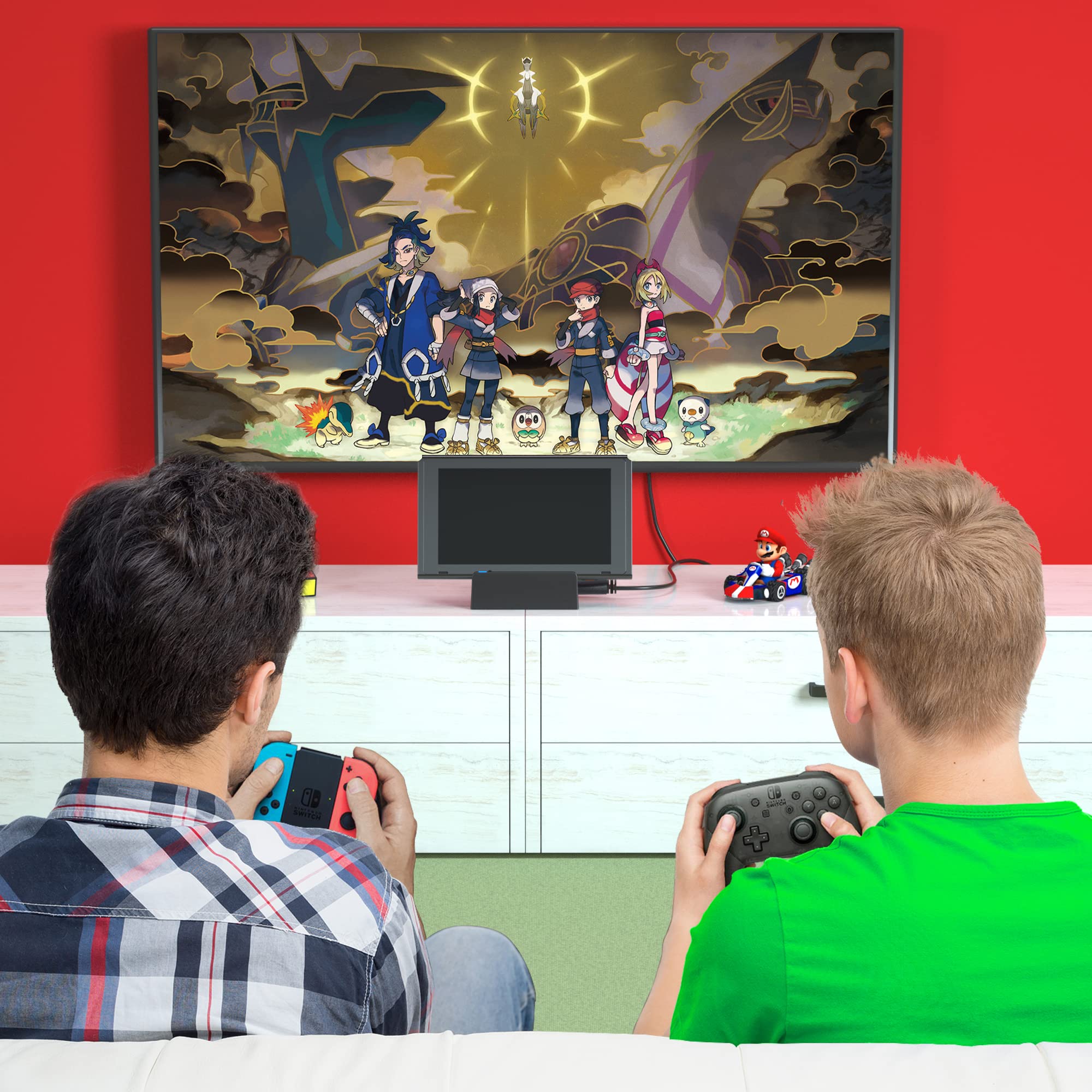 Switch TV Dock per Nintendo Switch, con 4K USB HDMI Adattatore x 2Type C, compatibile con Nintendo Switch e modello OLED 2022, Piccolo e portatile Ricambio per Nintendo Switch Dock Ufficiale