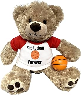 Personalized Basketball Teddy Bear - 13 inch Honey Vera Bear
