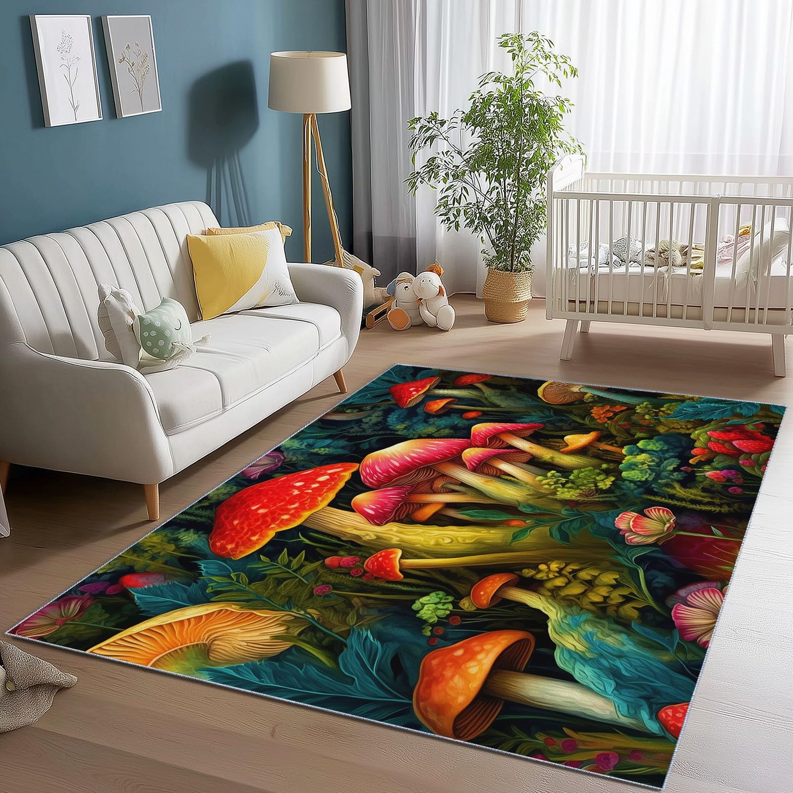 Tapis doux antidérapant lavable pour nettoyer facilement les taches de cuisine et salon