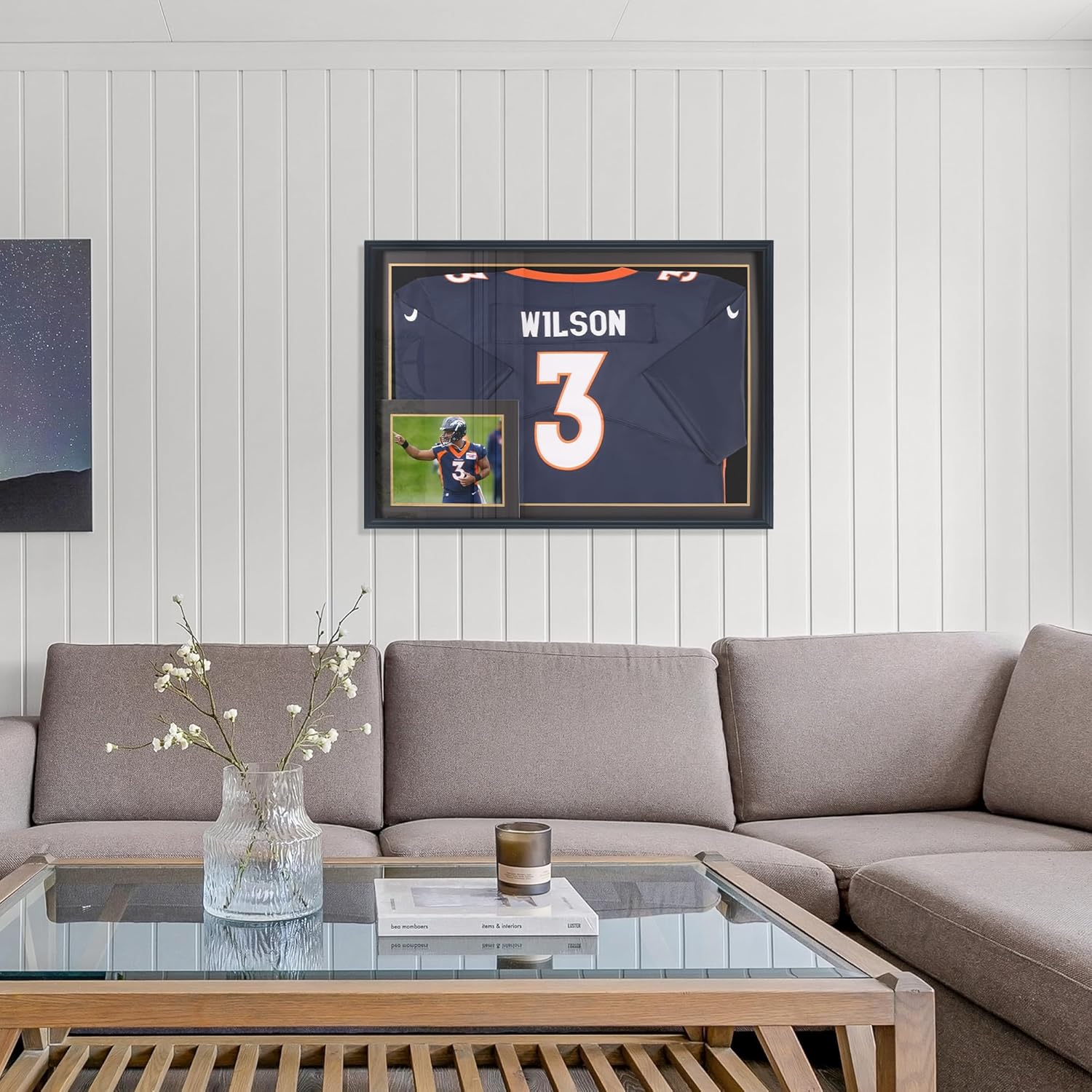 Pro Collector's X Large 36 X 26 Sports Jersey Display Frame Case with 98% UV Protection for Baseball Basketball Football Soccer Hockey Shirt and Uniform, 2 Color Options Mat - Black Frame