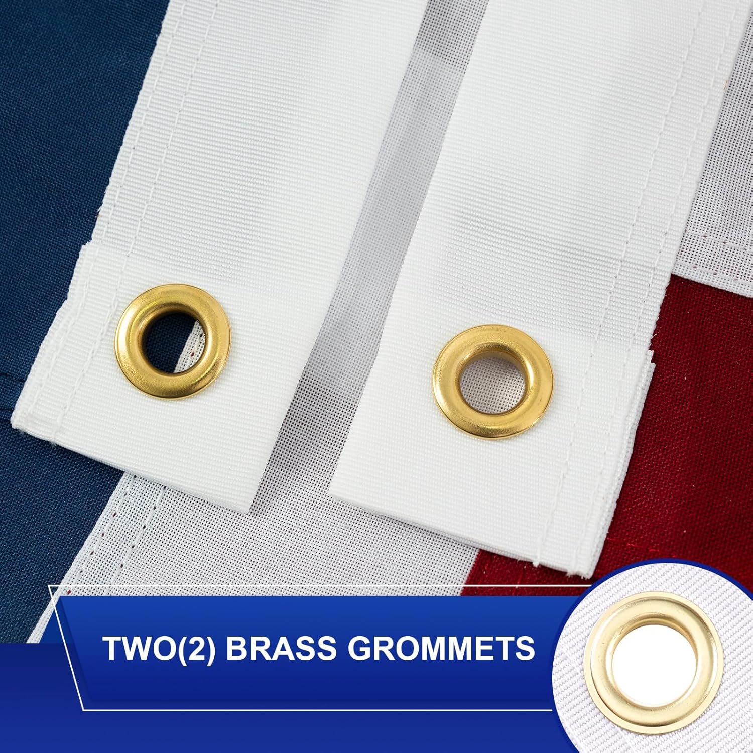 American Flag 3x5 for Outside US Flags Heavy Duty Outdoor USA Flag Embroidered Stars Spun Polyester for High Wind All Weather Brass Grommets - Image 6