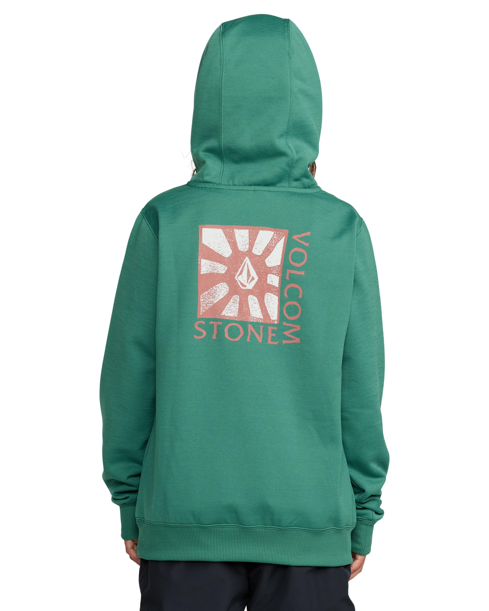 Volcom Felpa con Cappuccio Idrorepellente in Pile Unisex per Bambini