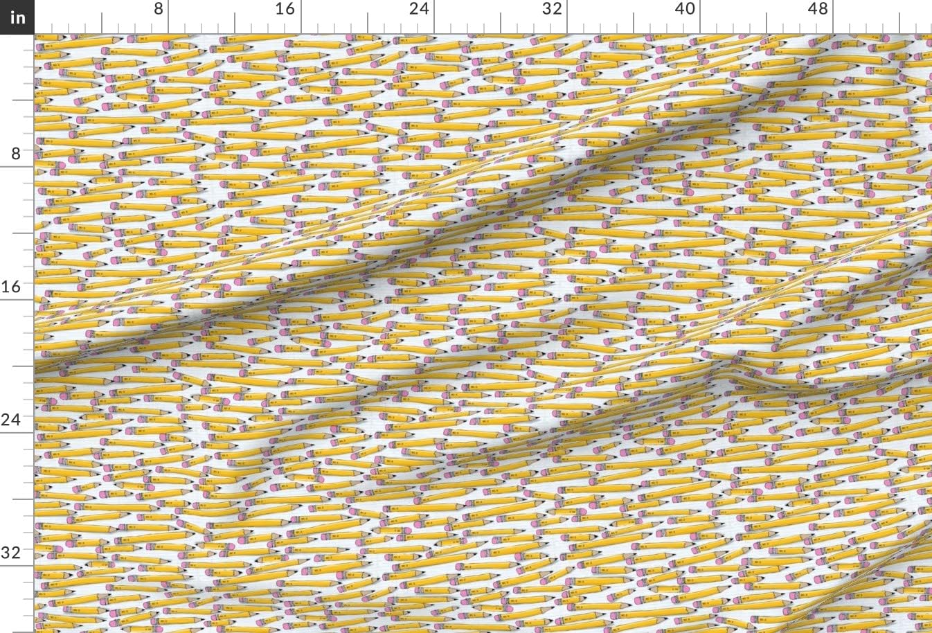 Spoonflower Fabric - Pencils School Education Classroom Teacher Learning Back to Yellow Printed on Minky Fabric by The Yard - Sewing Baby Blankets Quilt Backing Plush