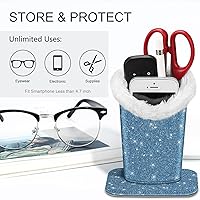 Vista 149 de Fintie Soporte para anteojos forrado de felpa con base magnética, estuche de cuero vegano prémium para lentes