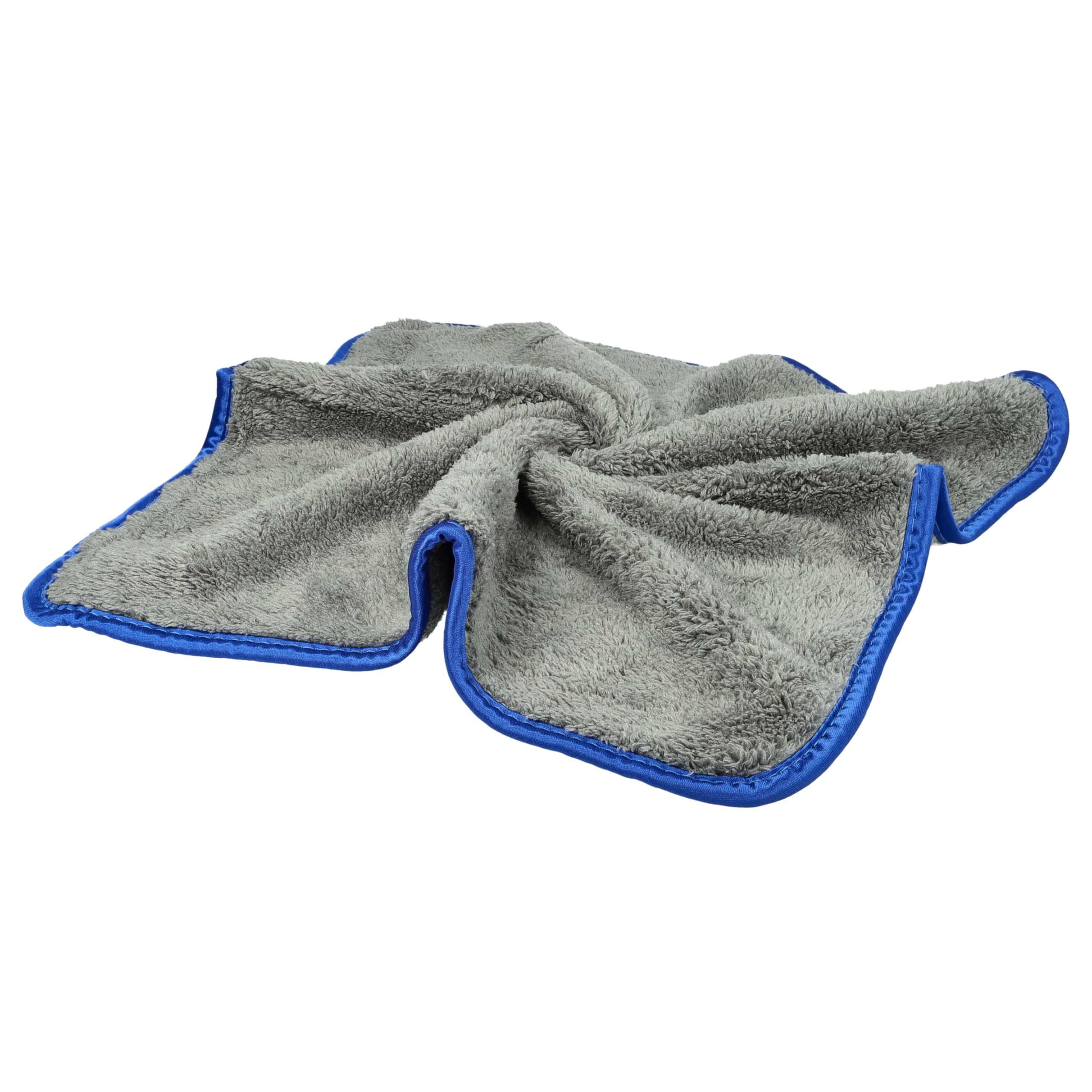 vhbw 30x Chiffons d'entretien pour Voiture, Motocycle - Chiffons en Microfibre 40 x 40 cm, lavables, réutilisables Bleu/Gris foncé