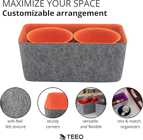 Miniatura 2 de Teeo - Organizador para escritorio - Organizador de bebé para guardería - Atrapa todas las bandejas - Organizadores de cajones de aparador -