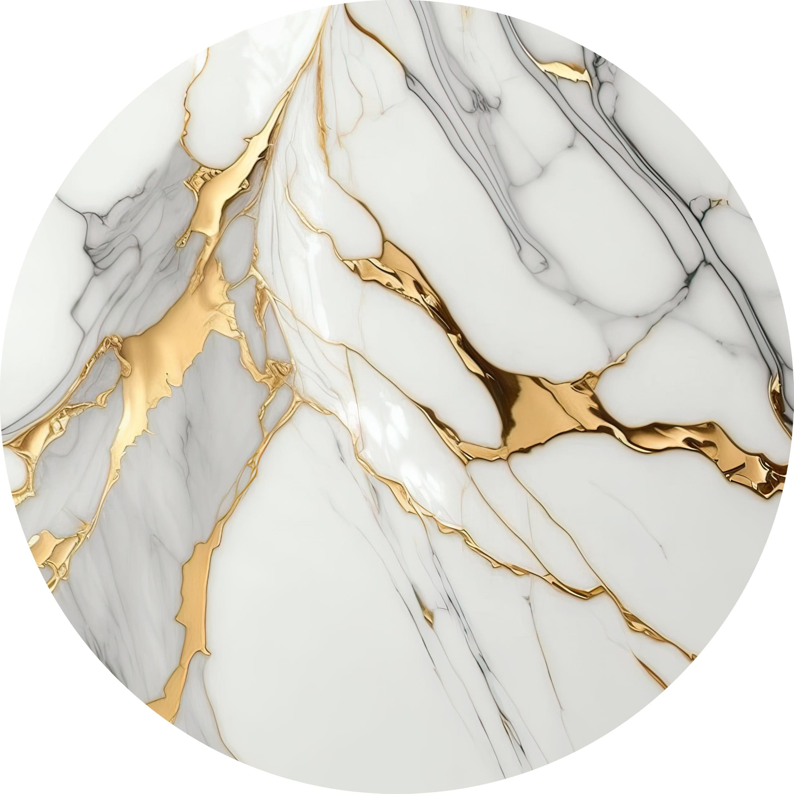 50 manteles individuales redondos de mármol blanco y dorado, manteles individuales de papel desechables de 13 pulgadas, tapetes de papel decorativos para mesa de comedor, banquete de boda,