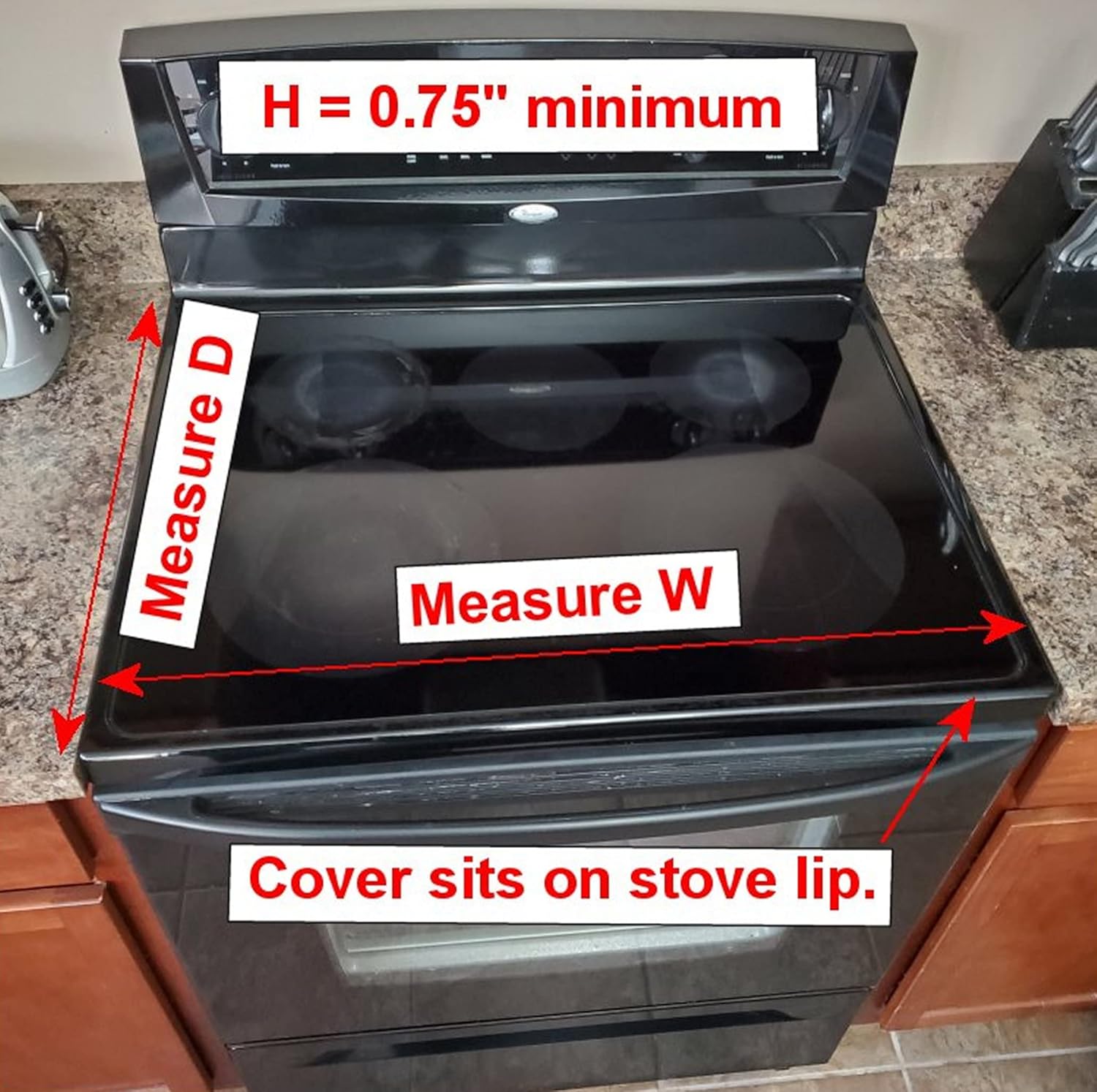 Raised Stove Top Cover Noodle Board for Gas Stove with Personalized Carving