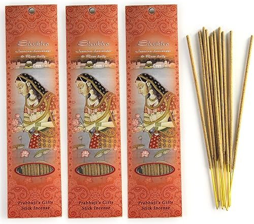 Prabhuji's Gifts Shubha - Varita de incienso enrollada a mano, varillas aromáticas de incienso espiritual, para meditación, yoga, relajación y