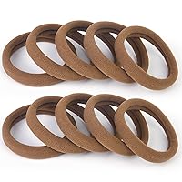 Vista 9 de 100 soportes grandes de algodón para cola de caballo, ligas para el cabello sin costuras, bandas elásticas para el cabello sin daños para cabello