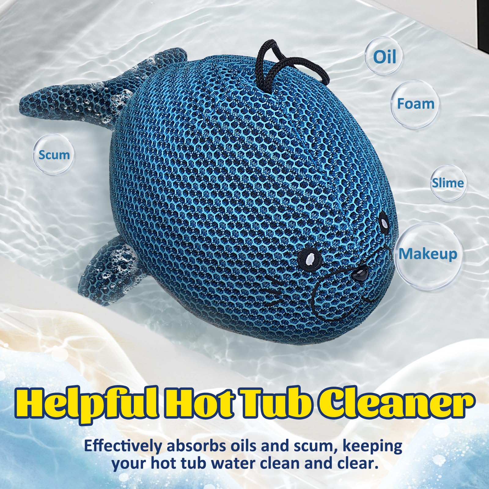 Scum Ray Inflatable Hot Tub Hot Tub Scum Absorber Spa Cleaner, Reusable Oil ...