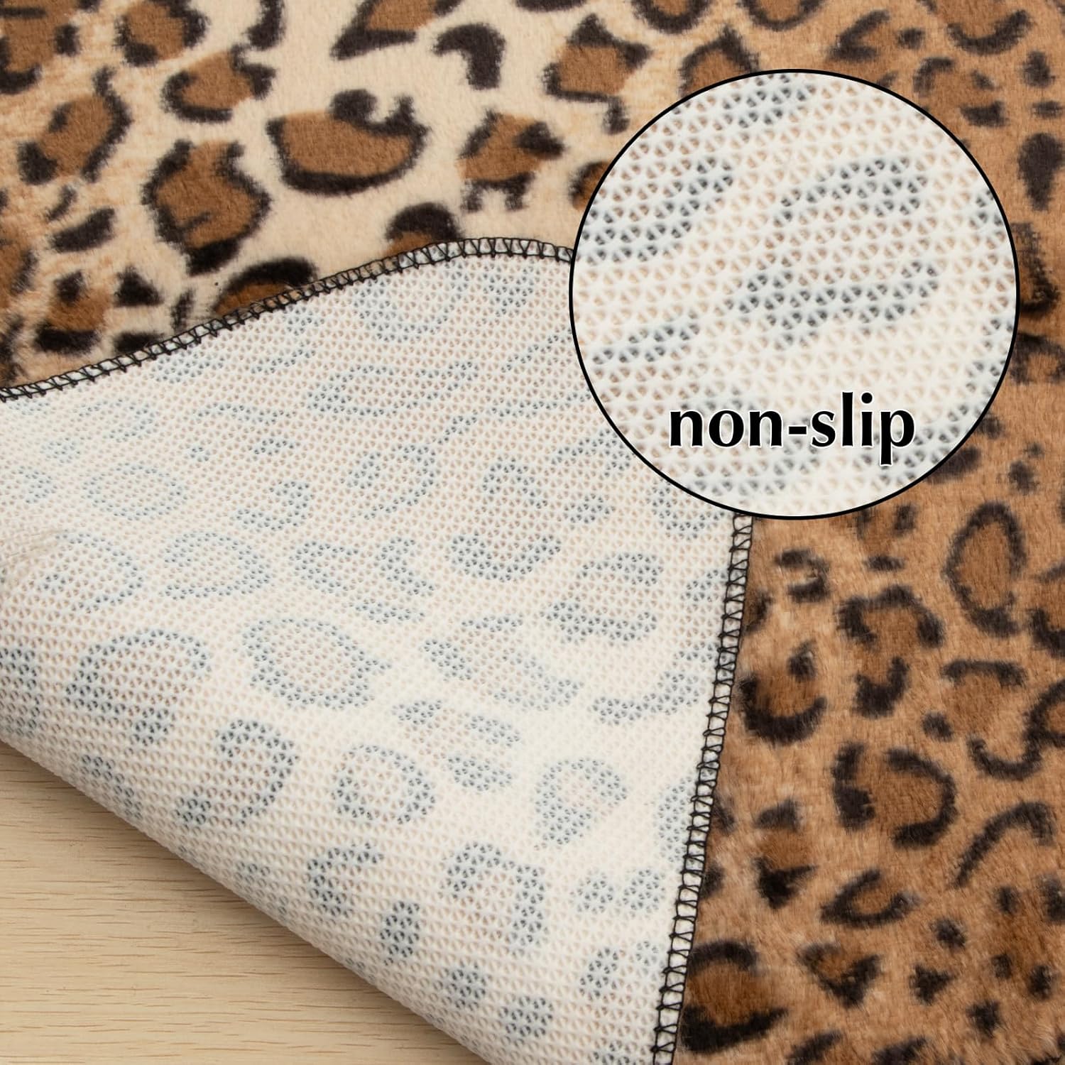 MACEVIA Leopard Rug Cheetah Print Rugs Western Decor for Living Room Bedroom Faux Animal Area Carpet Non-Slip 59" L x 47.2" W(4.9ft x 3.9ft)