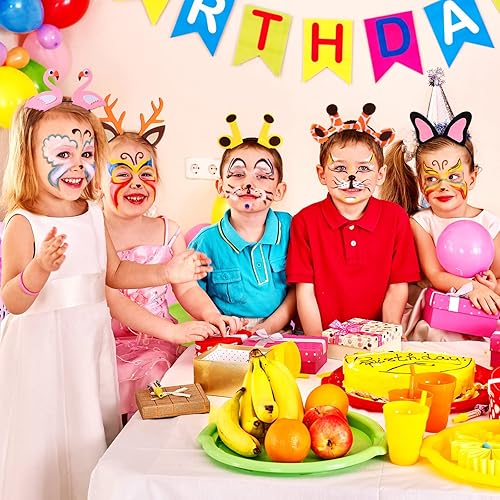 Miniatura 7 de Xinnun 24 diademas de animales de la selva, recuerdos de fiesta de safari, decoraciones de cumpleaños, orejas de animales, accesorios para cabina de