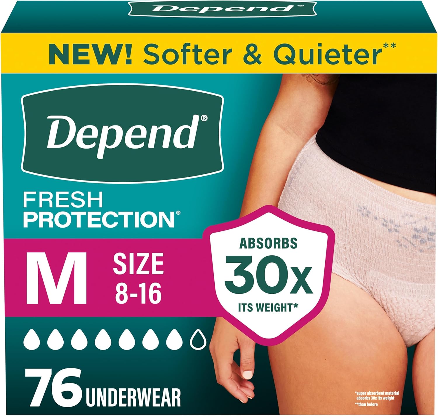 Depend Fresh Protection Women Incontinence Underwear