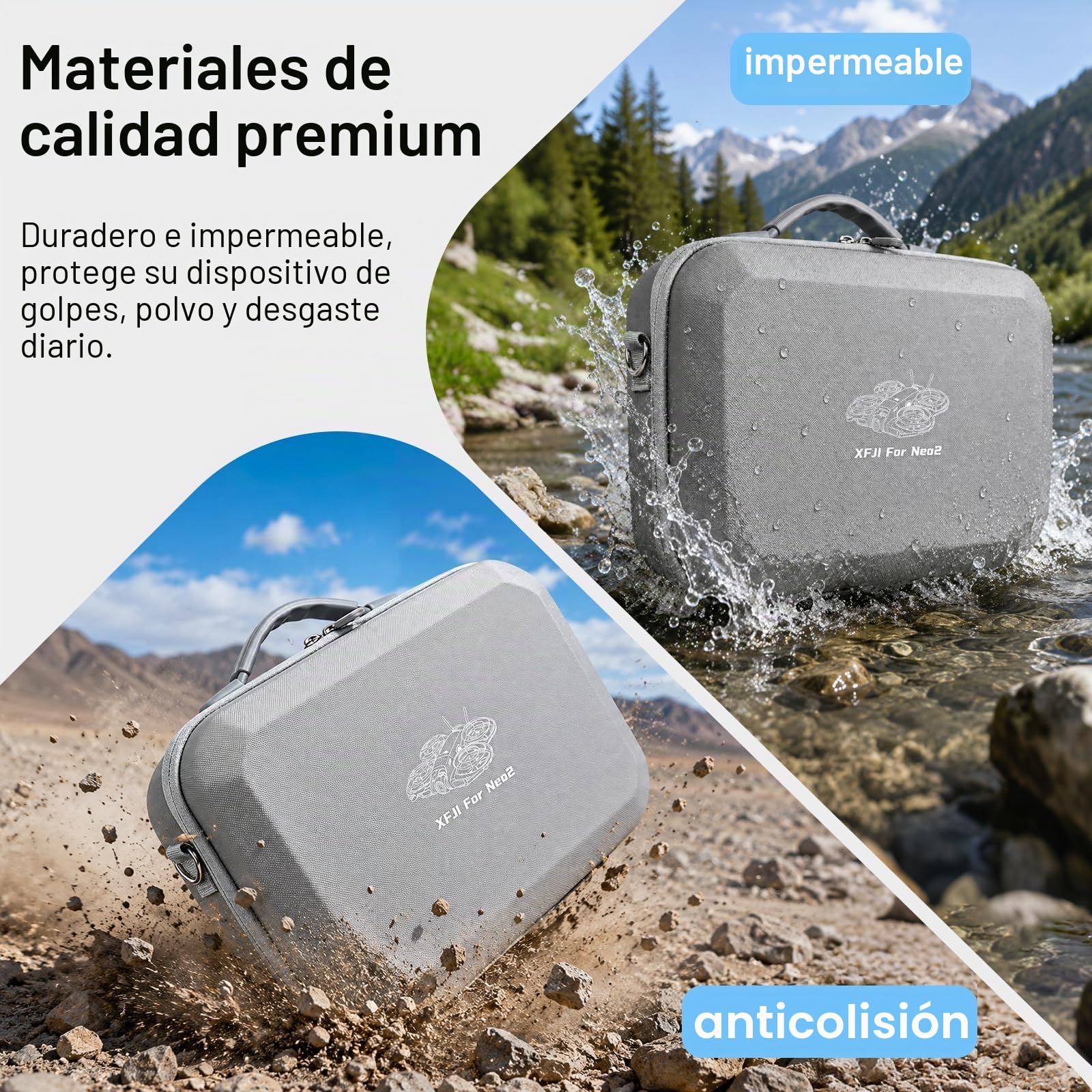 Funda rígida de Transporte para dji Neo 2 Drone Fly More Combo Drone, Bolsa para dji Neo 2 Case, Bolsa de Transporte para Controlador RC-N3/Batería Neo2 Paquete de Viaje, para Dron