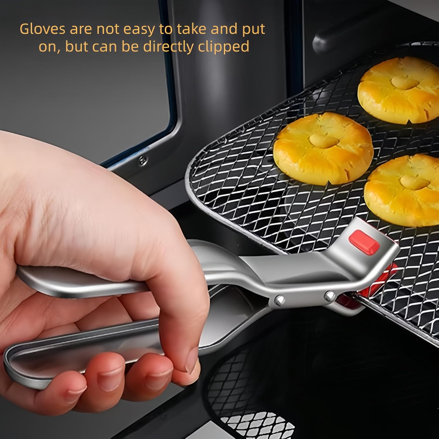Heat-Resistant Silicone Nonslip Microwave Clips Unique Kitchen Gadgets 2026 For Hot Pans Food Anti Scald,Oven Safe Baking Stainless Steel Pizza Steamed Dishes Bowls And Air Fryer (2a） image 3