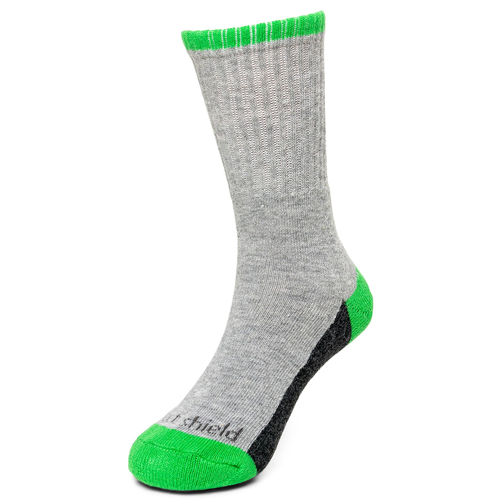 Insect Shield Kids Sports Socks, Sports Socks Padded with Permethrin Odorless Invisible Insect Tick Protection (Grey, L)