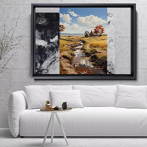 Miniatura 2 de Vintage print print Landscape Wall Art Print, Nature Framed Large Gallery Art, Minimalist Art (with hanging kit)