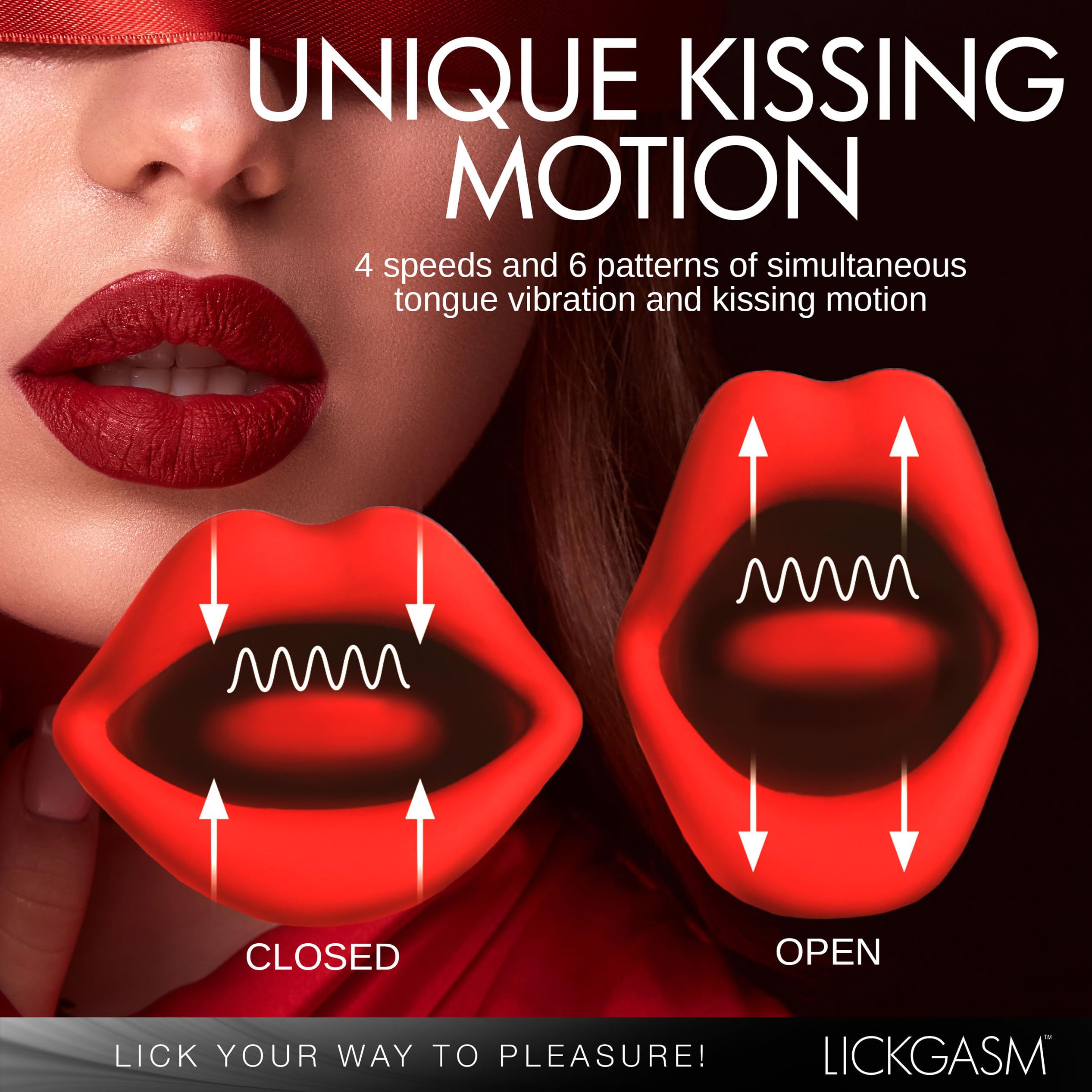 Amazon.com: LICKGASM Kiss and Tell Pro Dual-Ended Kissing Vibrator for  Women and Couples. Flexible, Vibrating Shaft and Licking Mouth. Made of  Premium Silicone. Waterproof and Rechargeable. 1 Piece, Red. : Health &