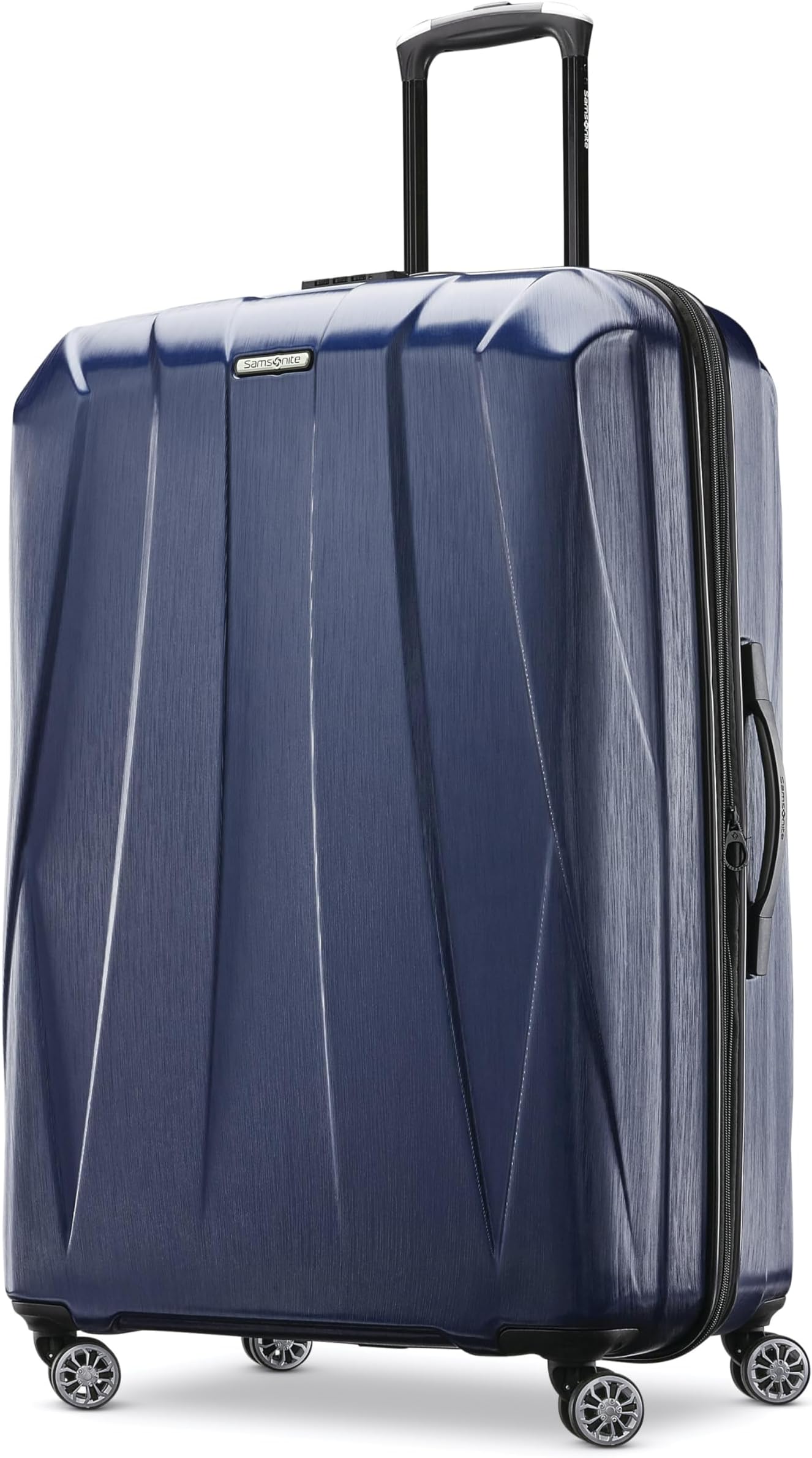 Centric 2 Hardside Expandable Luggage with Spinner Wheels, True Navy, Checked-Large 28-Inch
