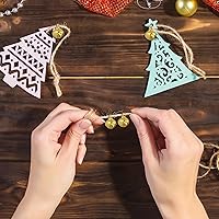 Vista 5 de Campanas doradas a granel para manualidades, cascabeles pequeños para envoltura de Navidad, coronas, fabricación de joyas y árbol de Navidad