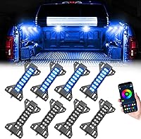 Vista 11 de Luces de cama de camión de 8 cápsulas, kits de barra de luz LED para cama de camión SWATOW INDUSTRIES con interruptor, luces de carga trasera, kits