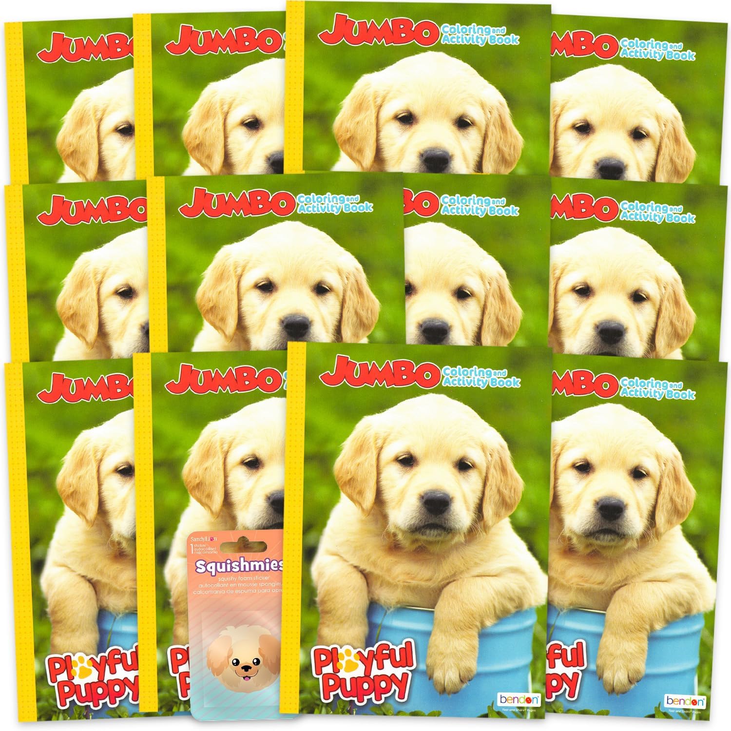Bulk Jumbo Puppy Coloring Books - Bundle with 12 Full Size Dog Coloring Books for Birthday Party Favors, More | Bulk Puppies Coloring Activity Books