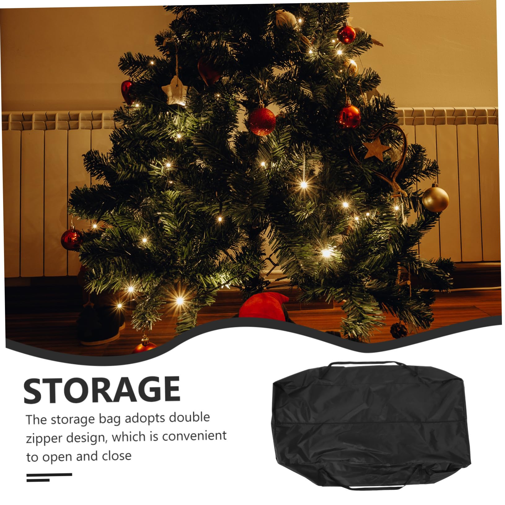 Pieghevole Completo in Oxford Borsa Portaoggetti Per Albero Natale Scatola Portaoggetti Per Decorazioni Natalizie Contenitore Resistente Per Mobili Da Giardino e Cuscini