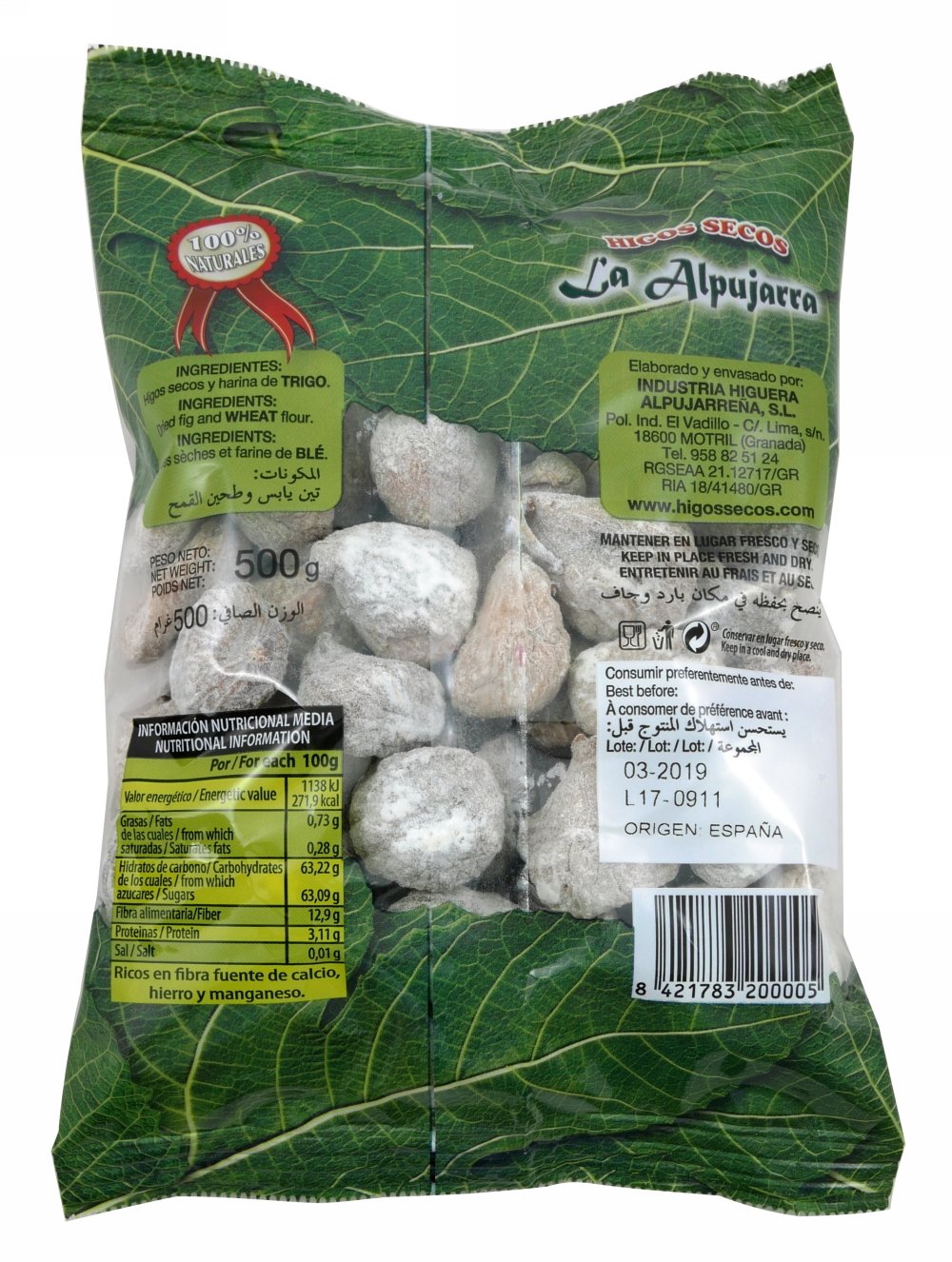 Suszone figi z Hiszpanii – jakość premium – 100% naturalne – suszone na słońcu – ręcznie sortowane – superfood – bez glutenu i wegańskie – 24 x 500 g
